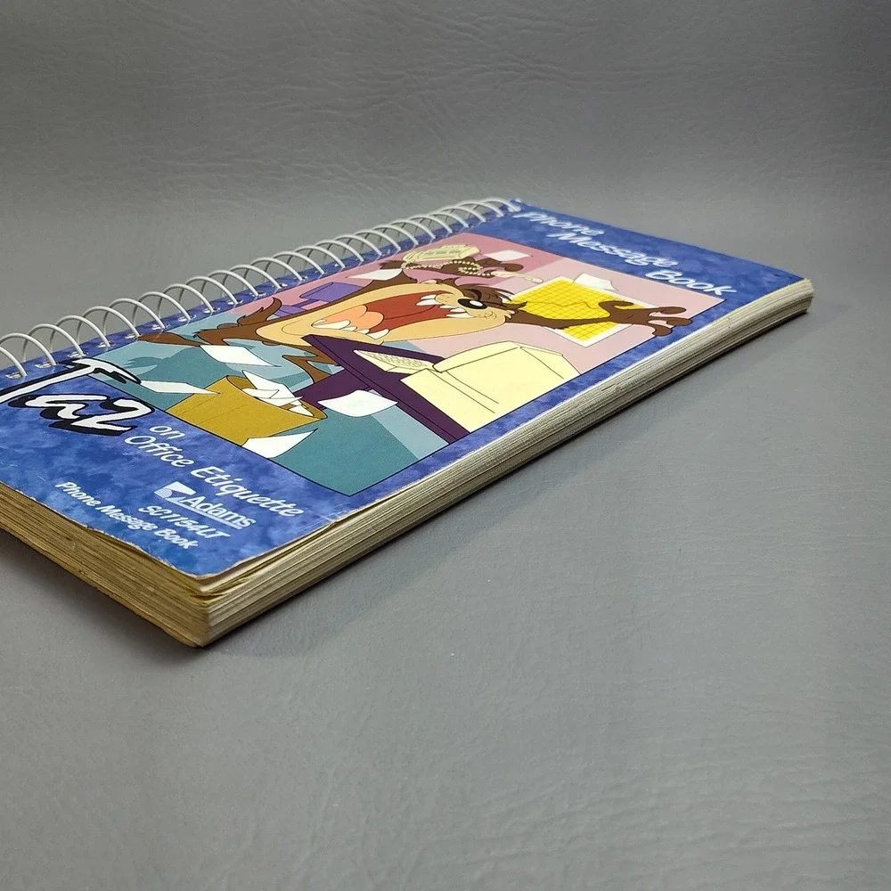 Vintage Looney Tunes Taz Phone Message Book 1997 Carbon Paper‎ Tasmanian Devil